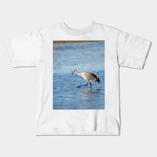 Sandhill Crane Wading thru Malheur NWR Kids T-Shirt